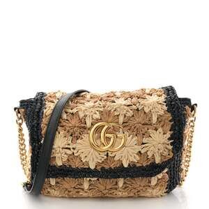 Gucci Raffia Azalea Calfskin Crochet #238547G11B